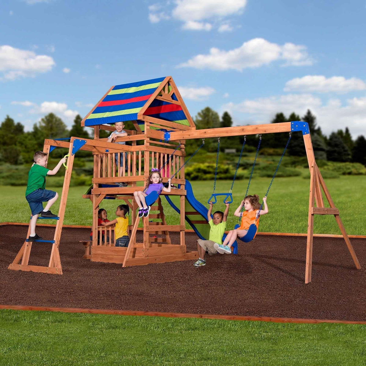 Backyard Discovery Beach Front Swing Set.