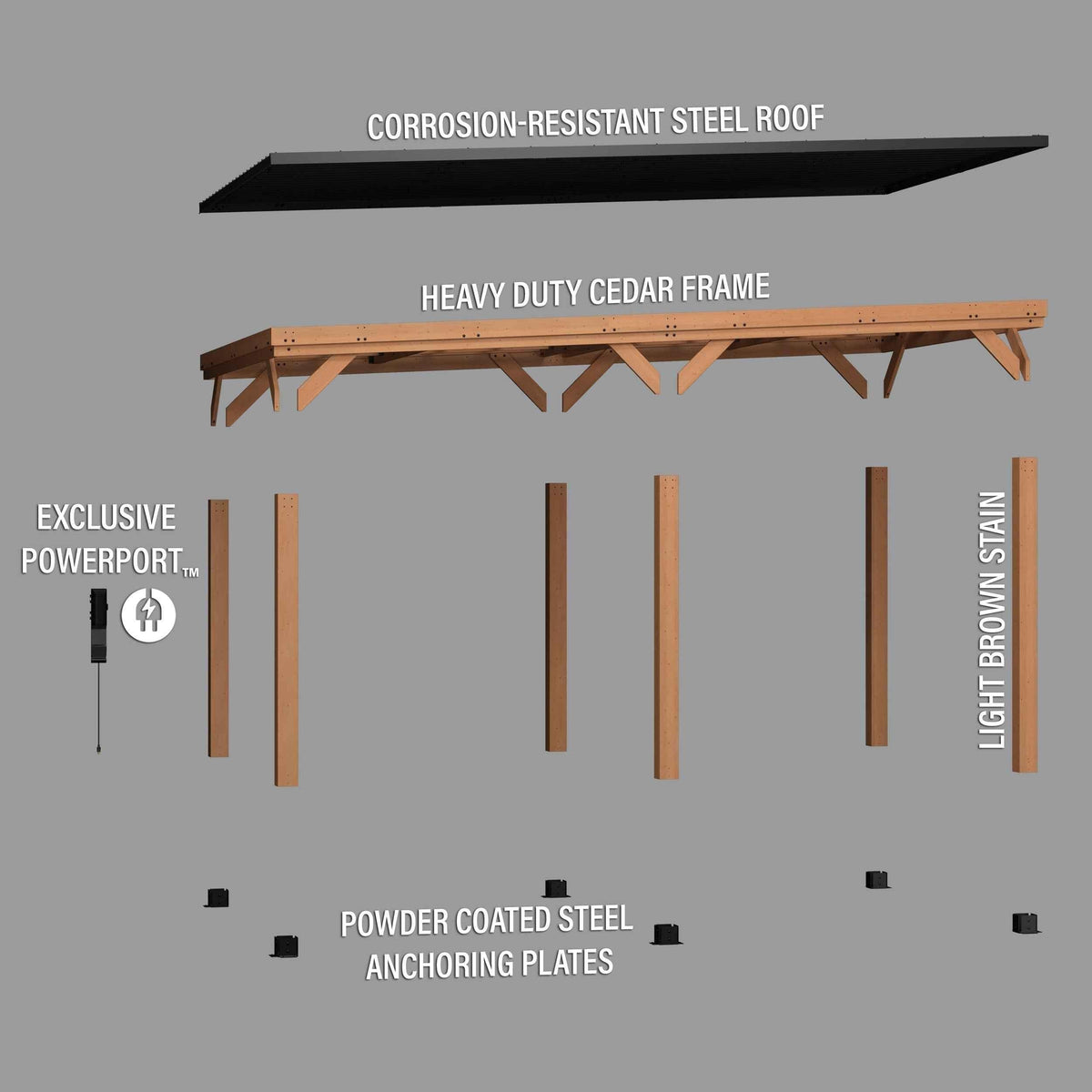 Backyard Discovery 20x12 Kingsport Carport.