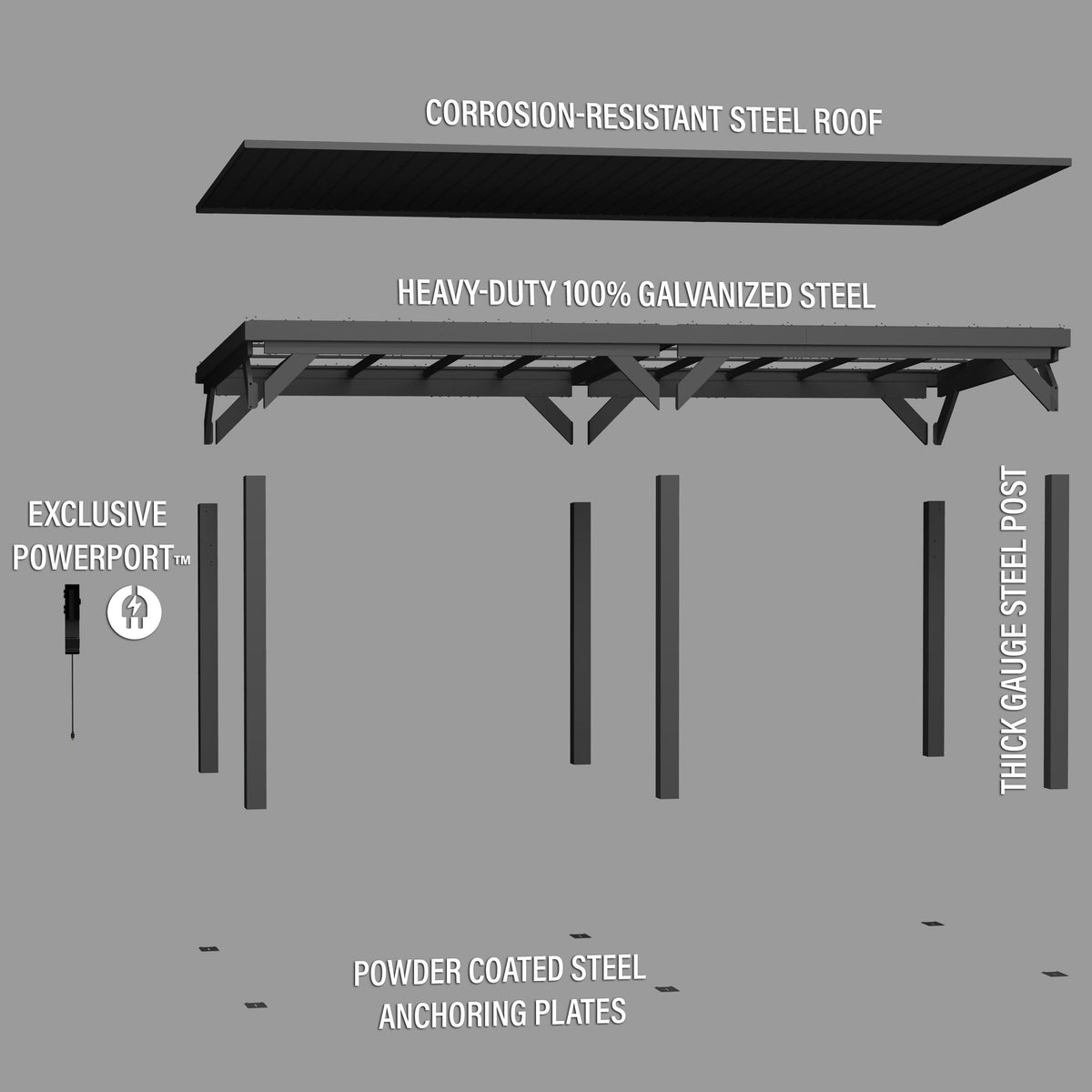 Backyard Discovery 20x9.5 Stonebridge Gazebo/Carport.
