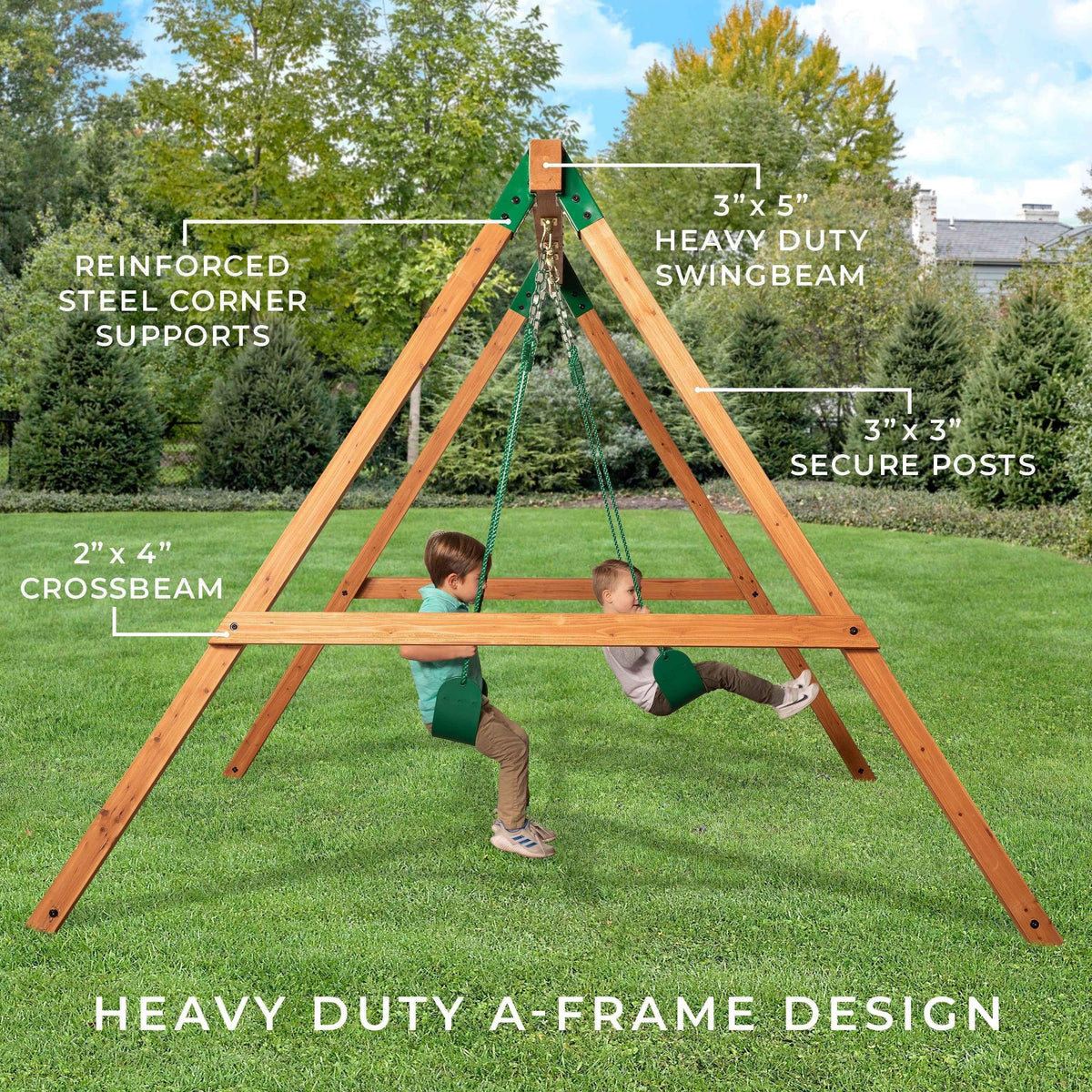 Backyard Discovery Heavy-Duty Durango Swing Set.