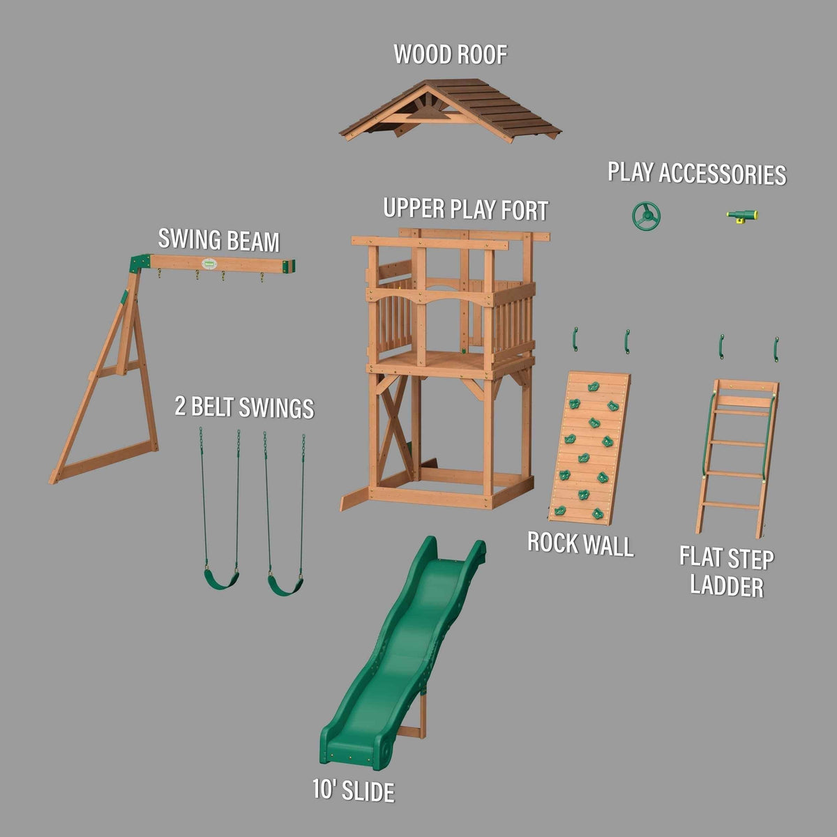 Backyard Discovery Lightning Ridge Swing Set.