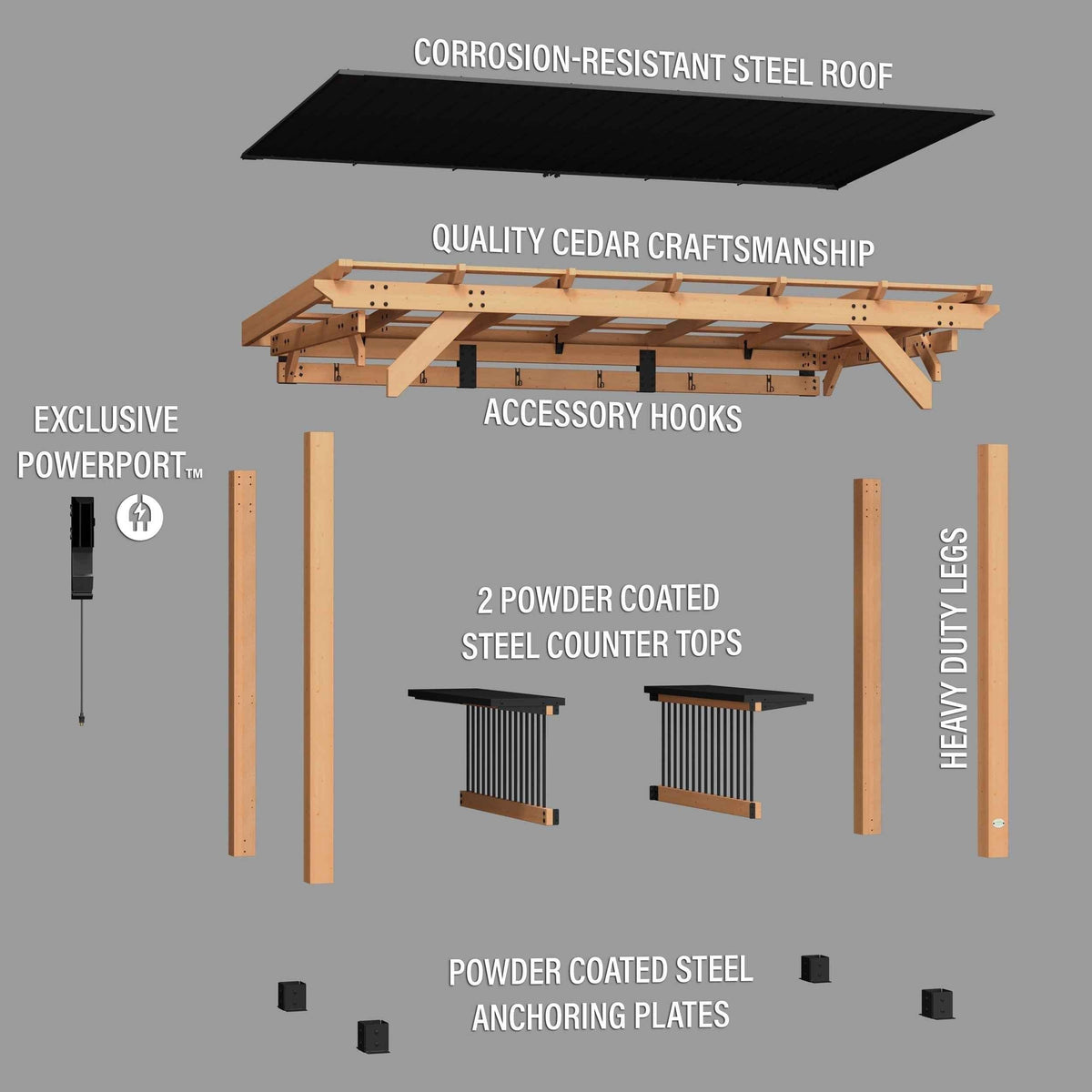 Backyard Discovery Saxony XL Grill Gazebo.