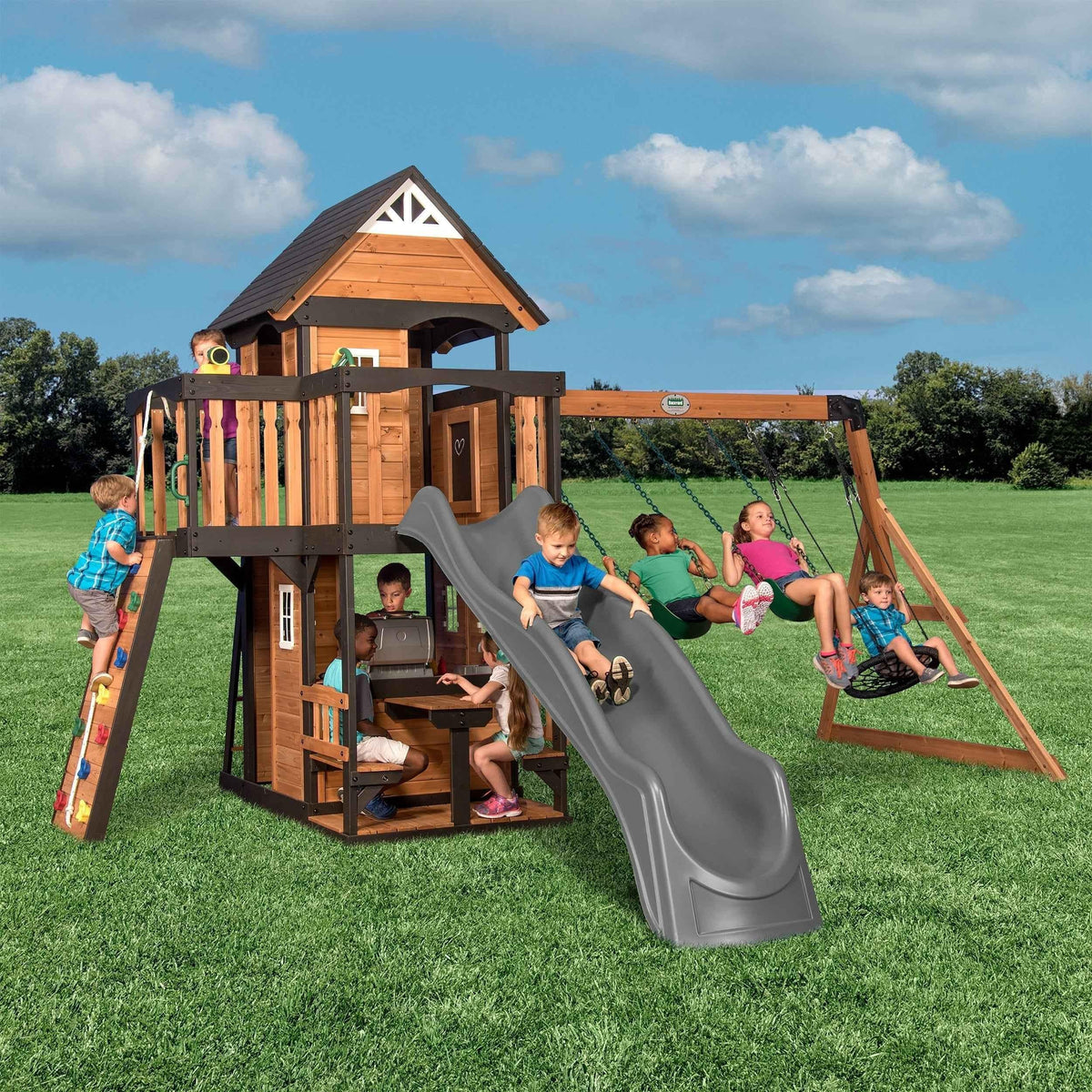 Backyard Discovery Canyon Creek Swing Set.