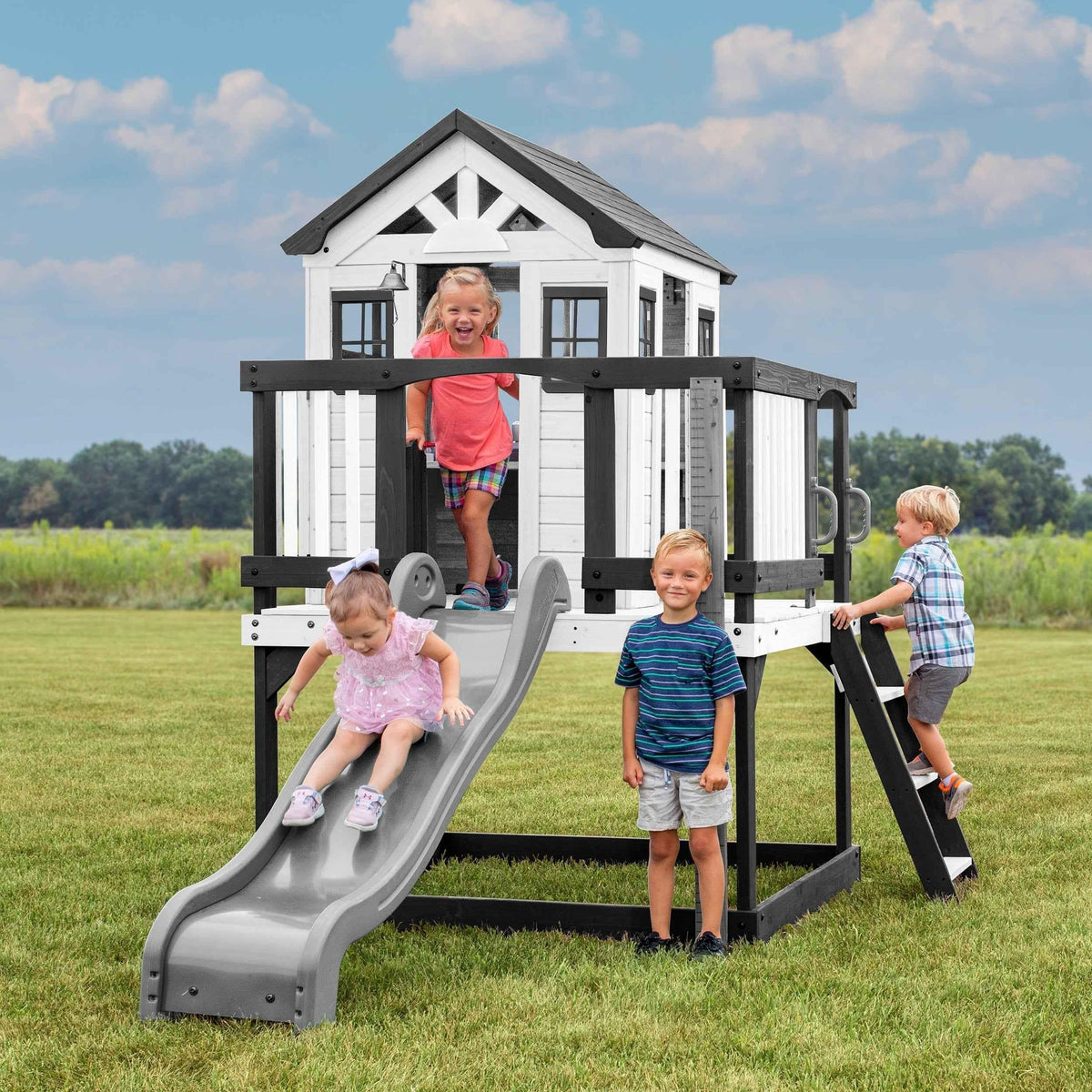 Backyard Discovery Sweetwater Heights Elevated Playhouse.