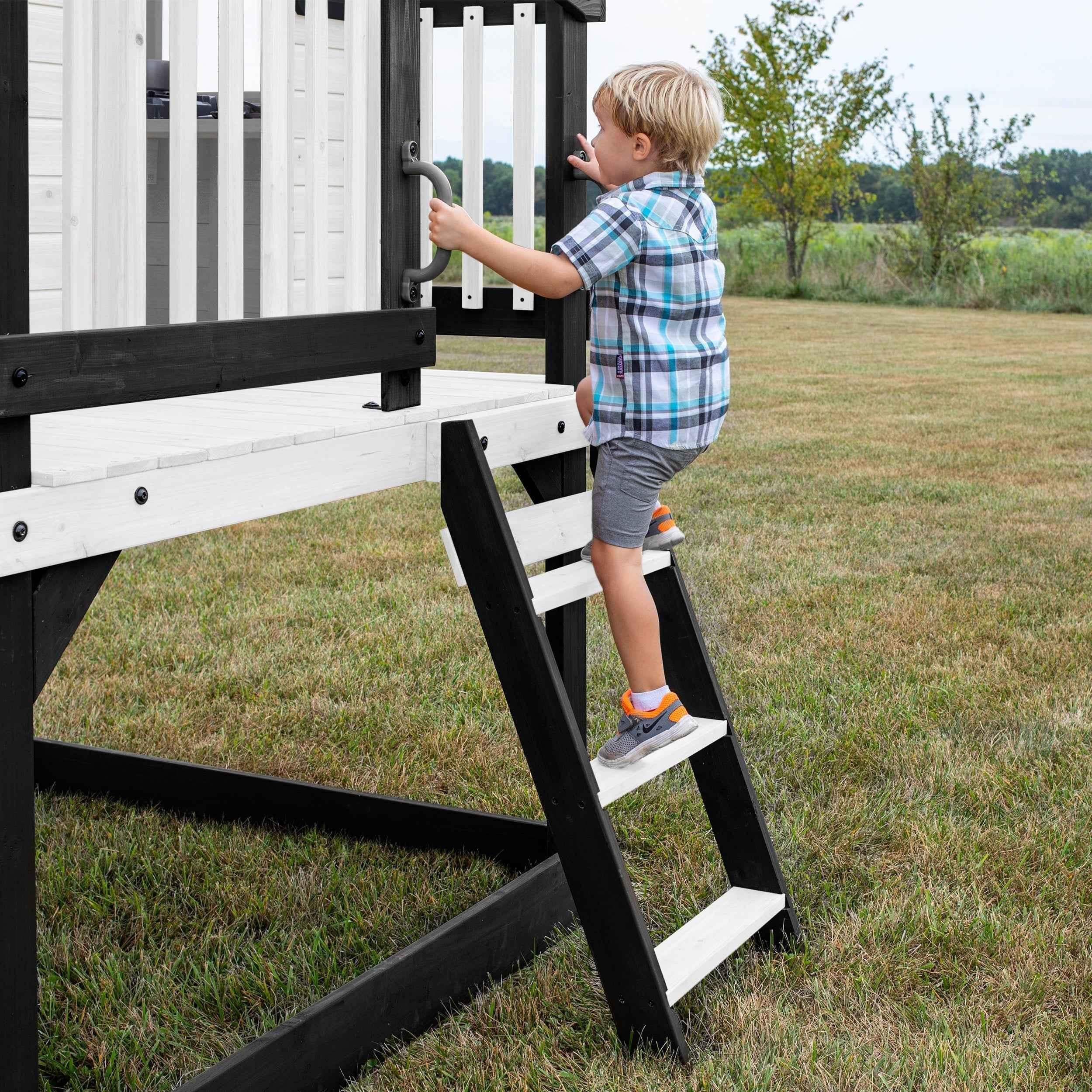Backyard Discovery Sweetwater Heights Elevated Playhouse.