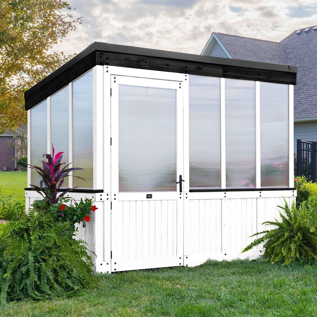 Backyard Discovery 9x6 Willow Greenhouse - Pre-Stained & Sealed White.