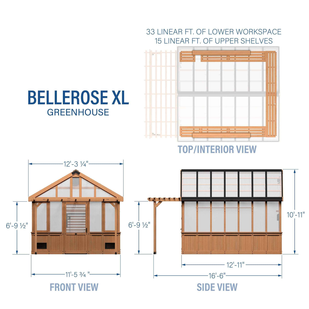 Backyard Discovery 13x11 Bellerose XL Greenhouse.