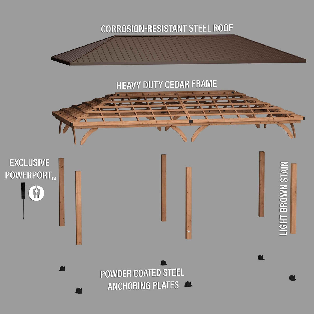 Backyard Discovery 24x12 Barrington Carport/Gazebo.