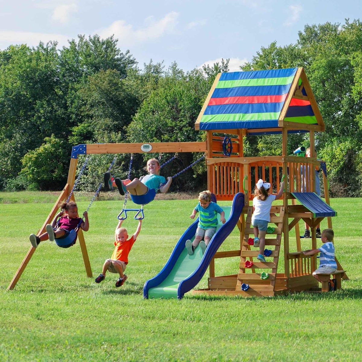 Backyard Discovery Beach Front Swing Set.