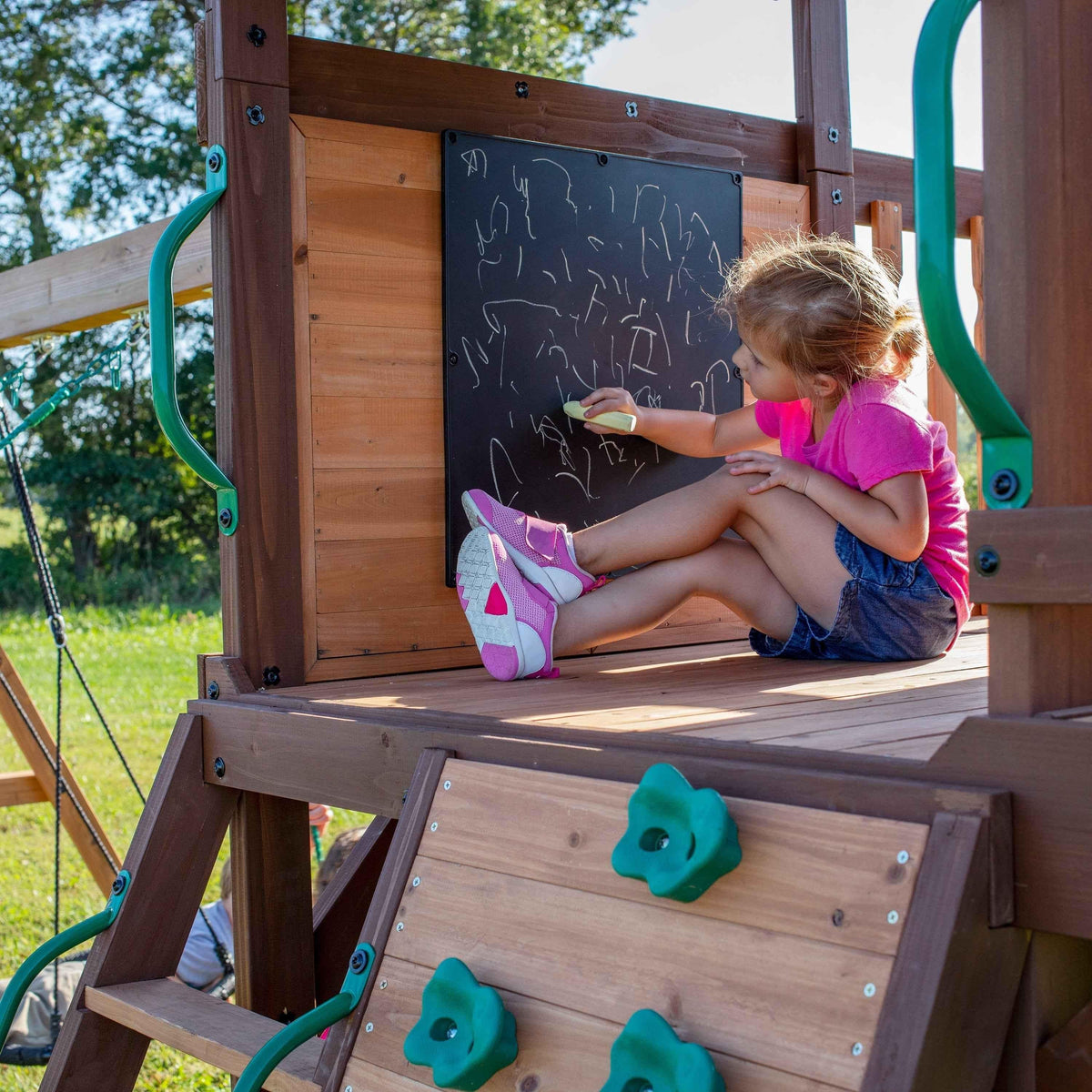 Backyard Discovery Cedar Cove Swing Set.