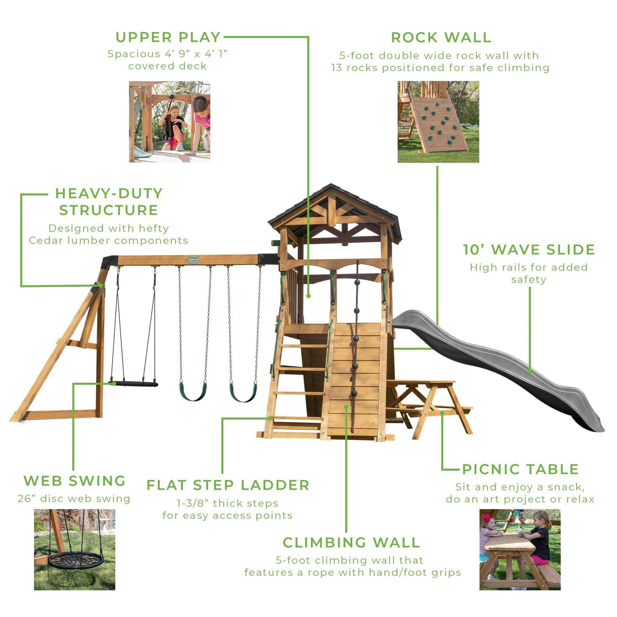 Backyard Discovery Endeavor II Swing Set.
