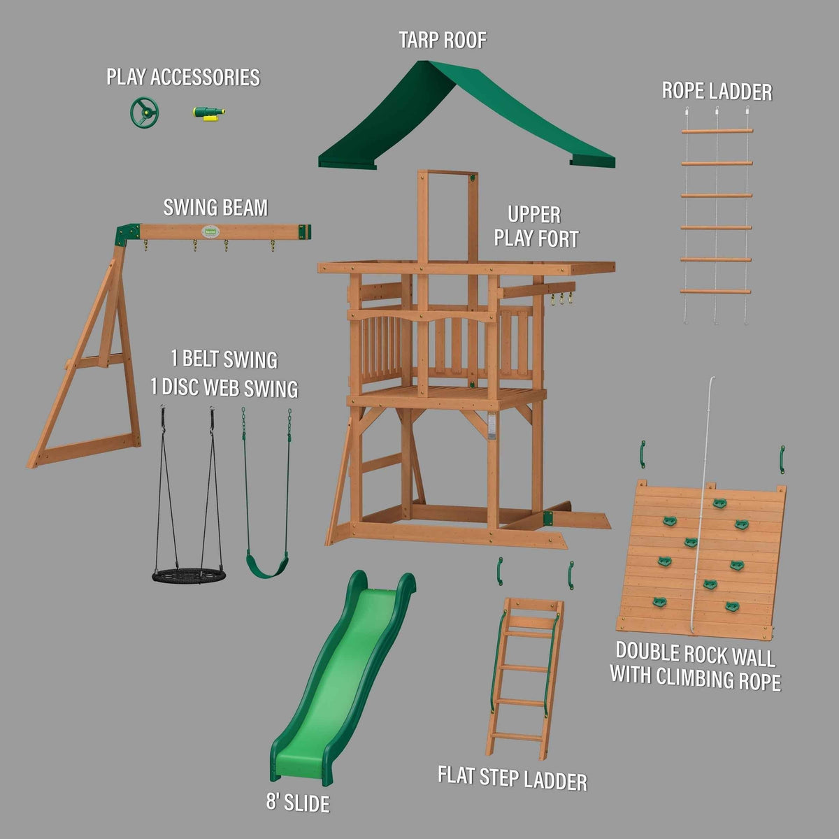 Backyard Discovery Grayson Peak Swing Set.