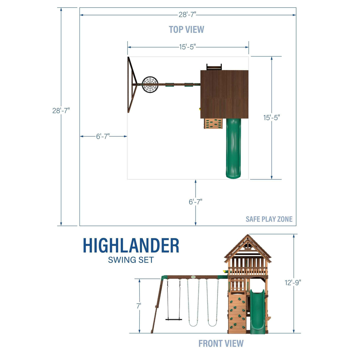 Backyard Discovery Highlander Swing Set.