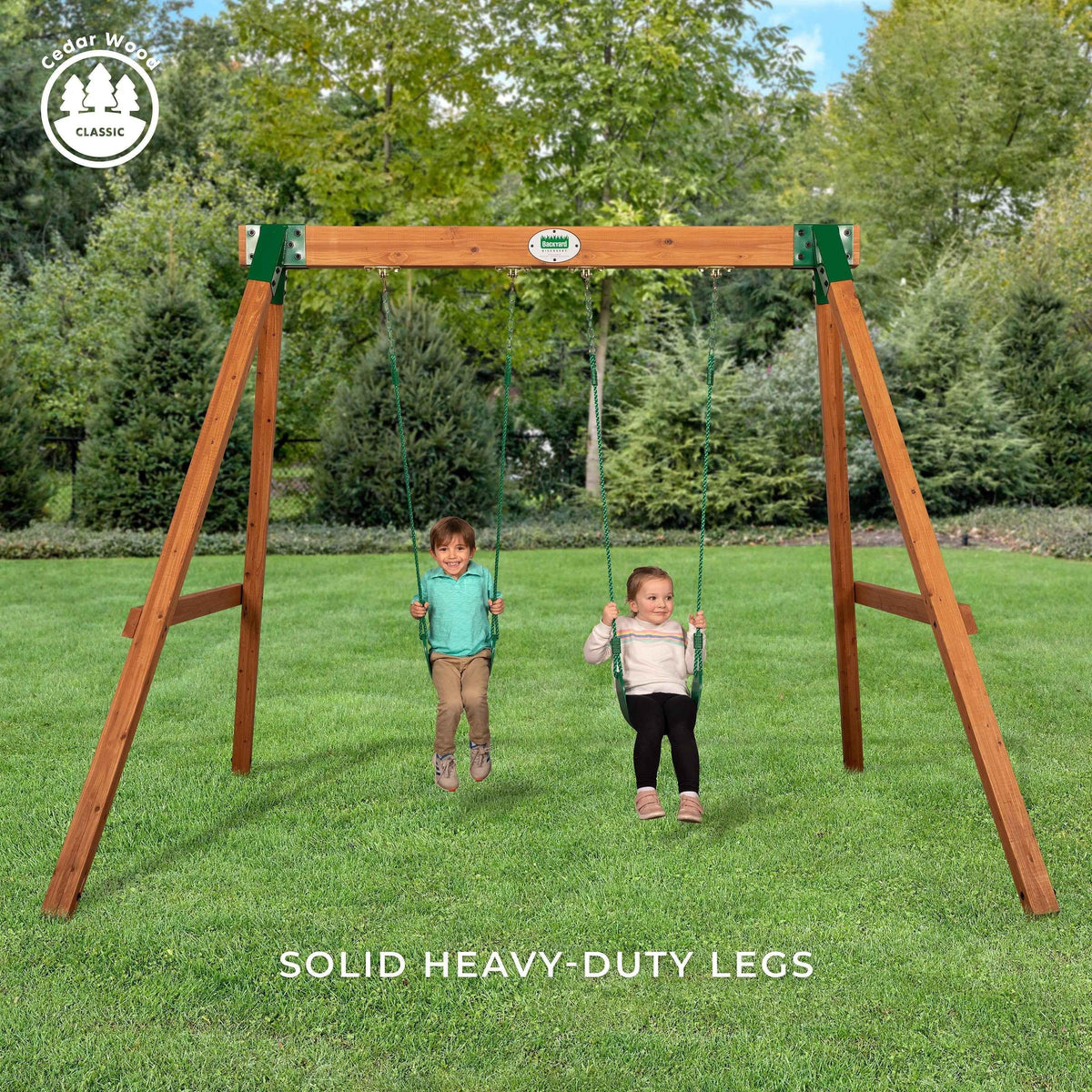 Backyard Discovery Heavy-Duty Durango Swing Set.