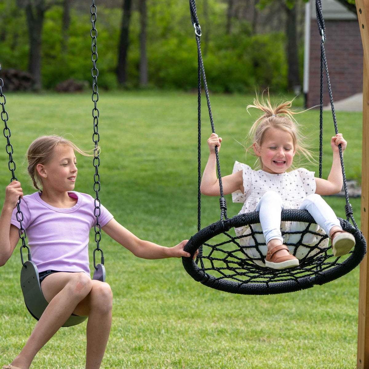 Backyard Discovery Magnolia Falls Swing Set.
