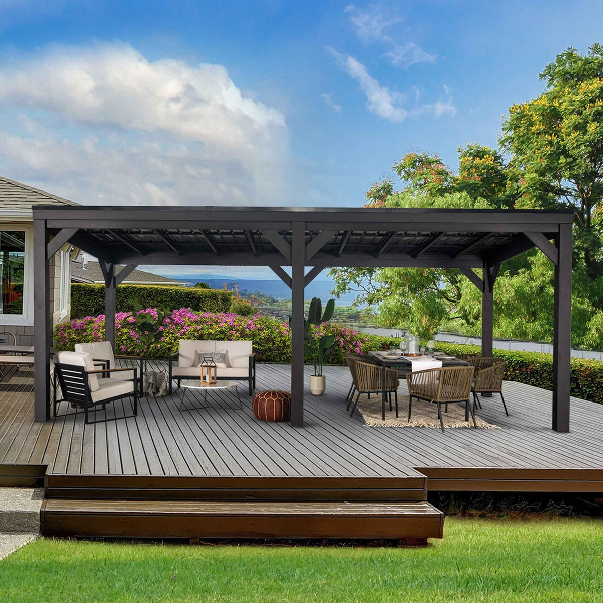 Backyard Discovery 20x9.5 Stonebridge Gazebo/Carport.