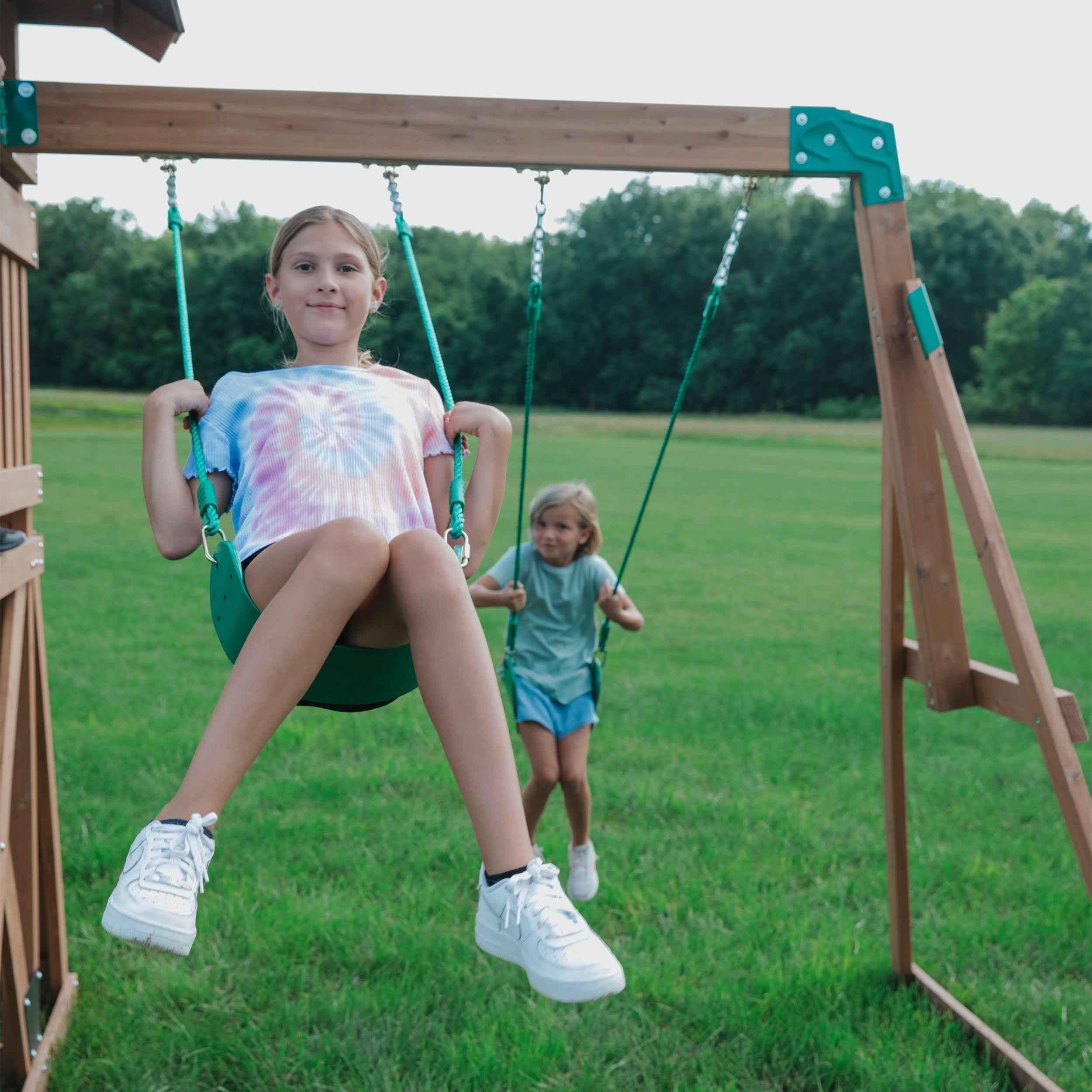Backyard Discovery Lightning Ridge Swing Set.