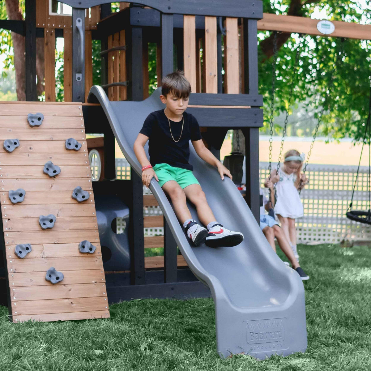 Backyard Discovery Mystic Tower Swing Set.