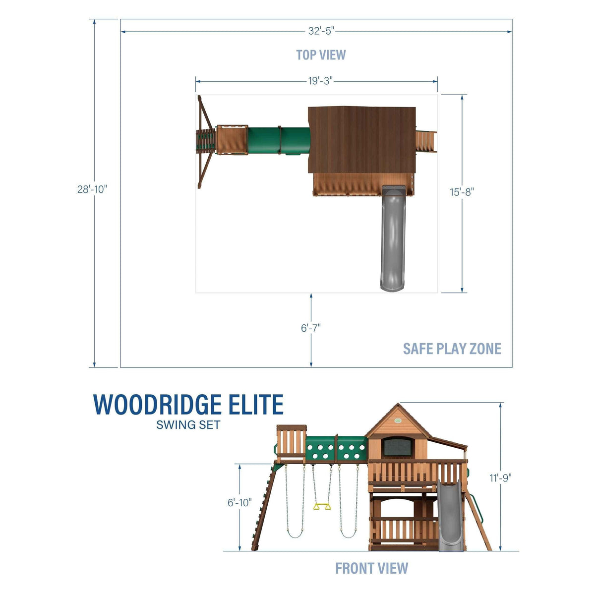 Backyard Discovery Woodridge Elite Swing Set.