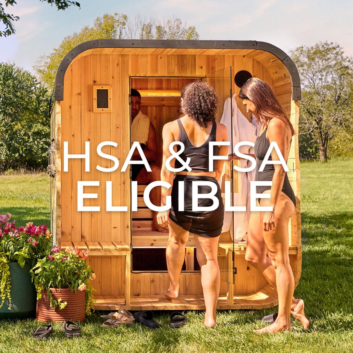Lennon Outdoor Cube Sauna with Porch – 4-6 Person