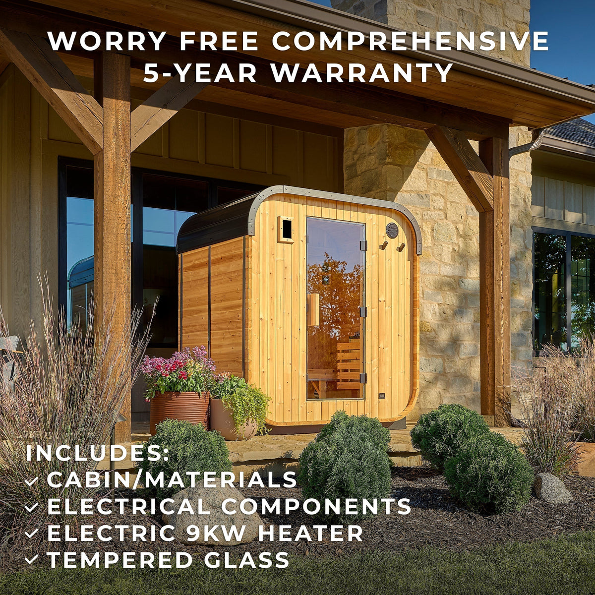 Backyard Discovery Lennon Outdoor Cube Sauna for 2-4 People
