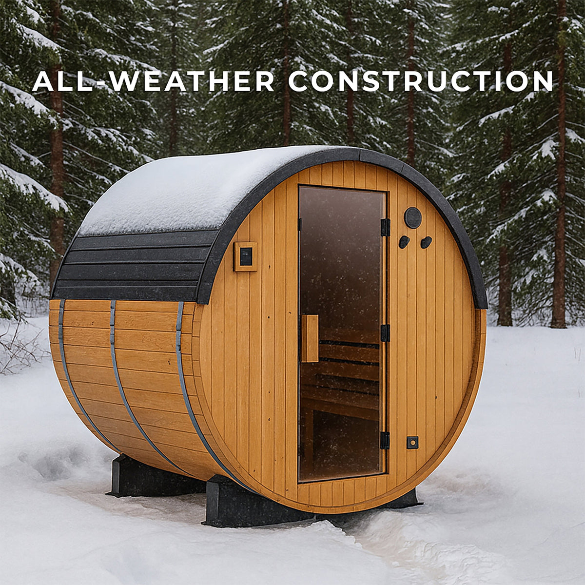 Backyard Discovery Paxton Outdoor Barrel Sauna for 4-6
