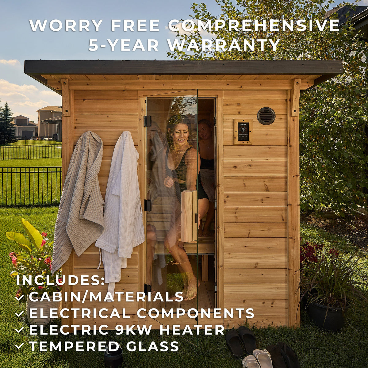Backyard Discovery Henley Outdoor Cabin Sauna for 4-6