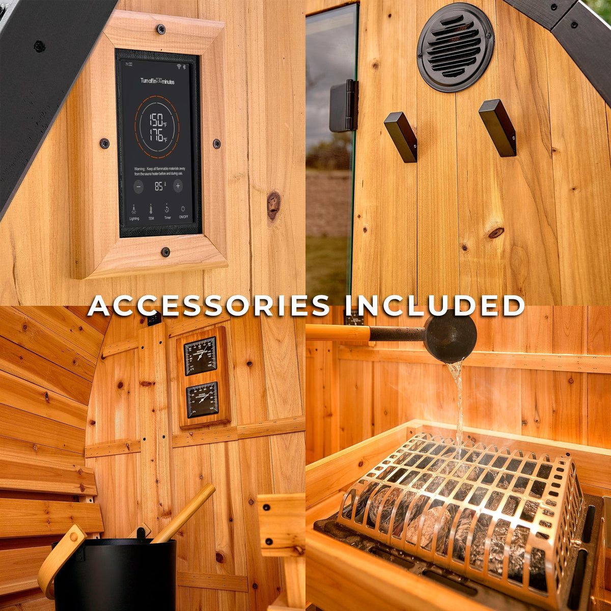 Backyard Discovery Lennon Outdoor Cube Sauna for 4-6 People