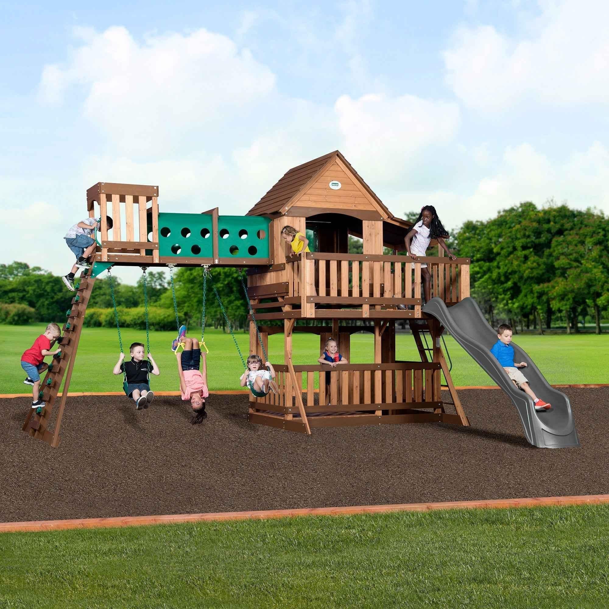 Backyard Discovery Woodridge Elite Swing Set.